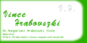 vince hrabovszki business card